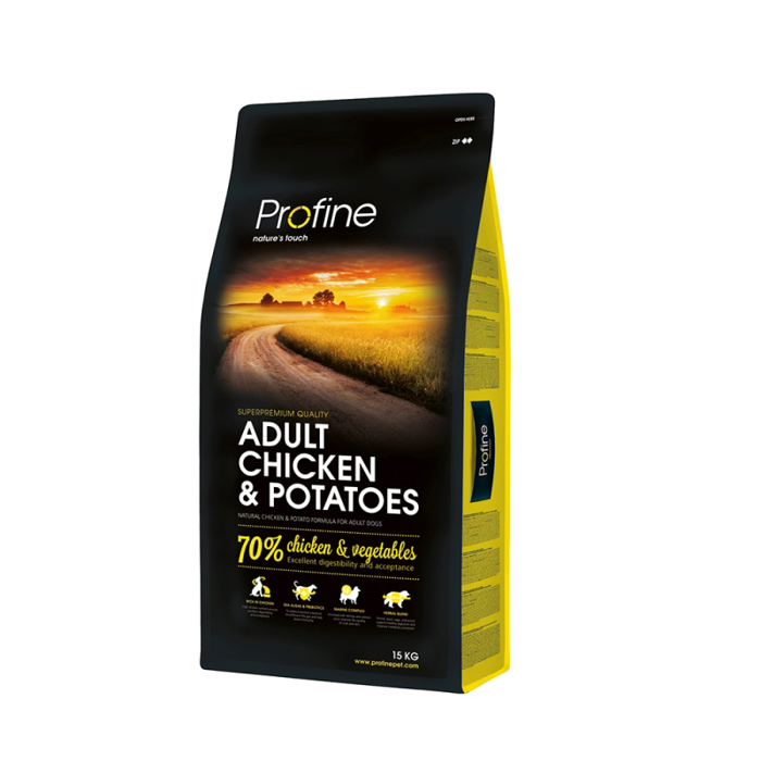 Profine Xira Trofi Skulou Adult Kotopoulo & Patata 12Kg